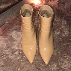 nude heel booties